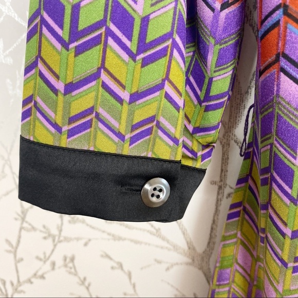 ETCETERA Bright Bold Geometric Print Shift Dress 2 - Picture 7 of 12